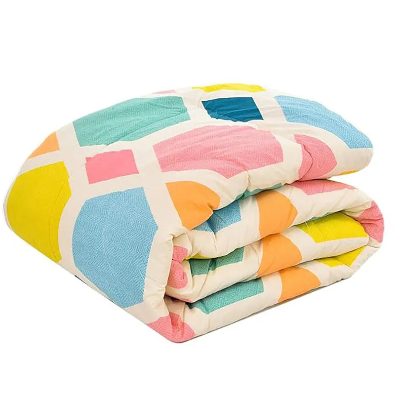 Watercolor Hexagons Geometric Microfiber Comforter - 150 GSM media 6