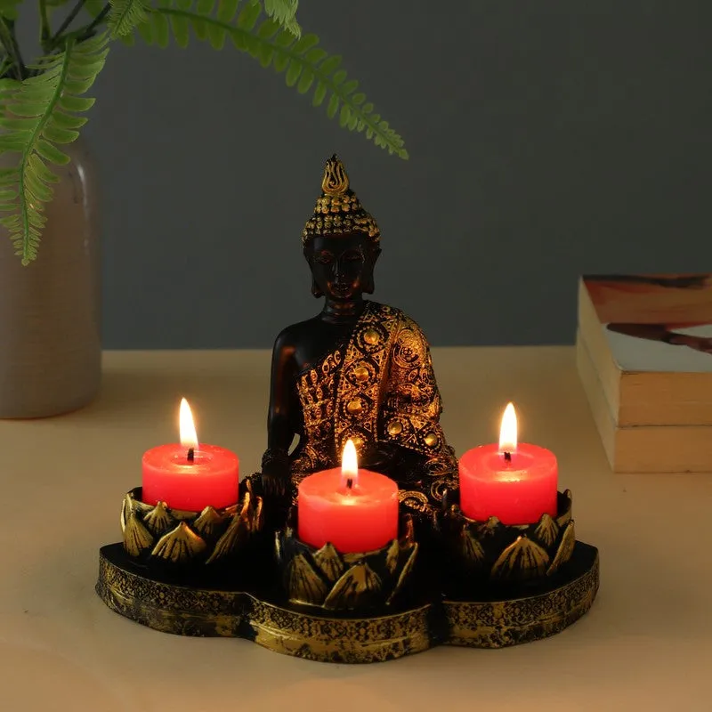 Serenity Buddha Tealight Candle Holder media 3