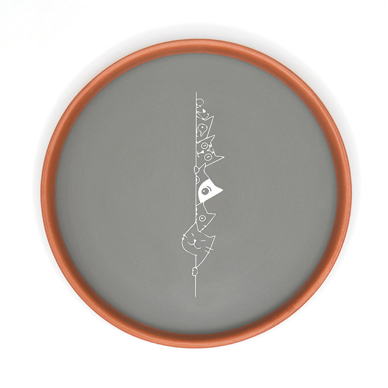 Meowtrait Terracotta Wall Plate - Set Of Two media 3