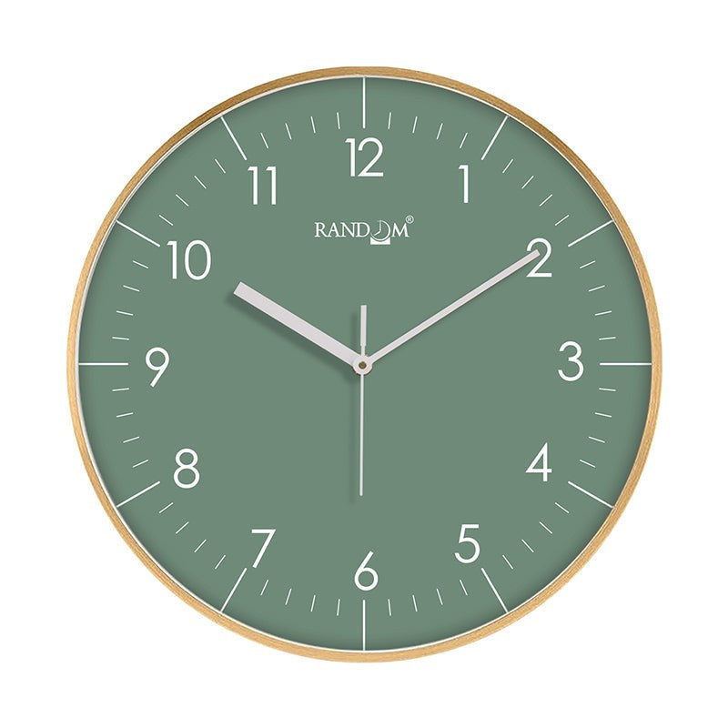 Benot Gold Analog Wall Clock - Green media 3