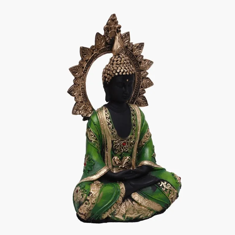 Azure Peace Buddha Idol - Green media 3