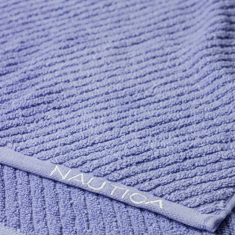 Nautica Riviera Soft Cotton Hand & Face Towel (Navy Blue & Light Blue) - Set Of Four media 7