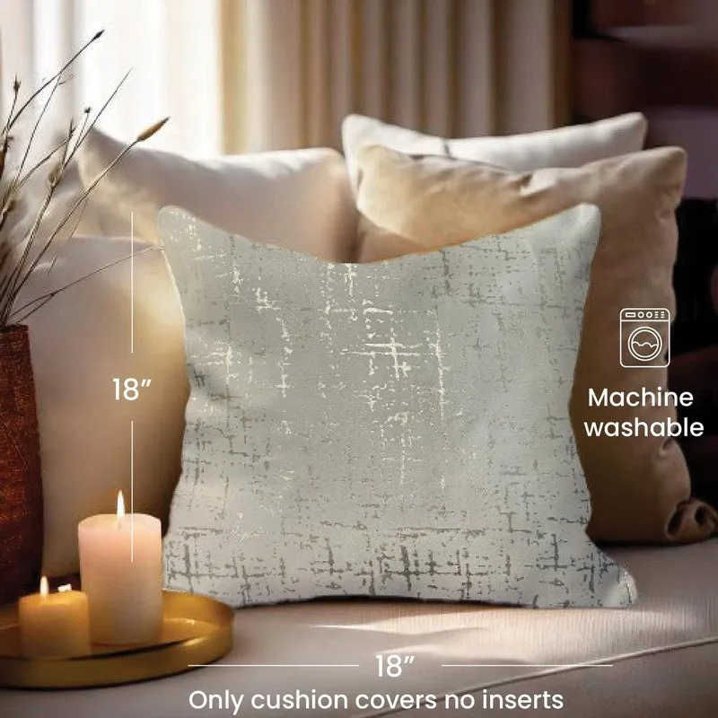 Urban Space Modern Textured White Polyester Cushion Covers - Set Of Two media 4