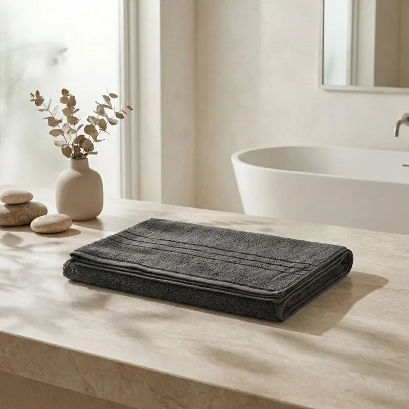 Monte Carlo Clean Wrap Pure Cotton Bath Towel - Charcoal media 1