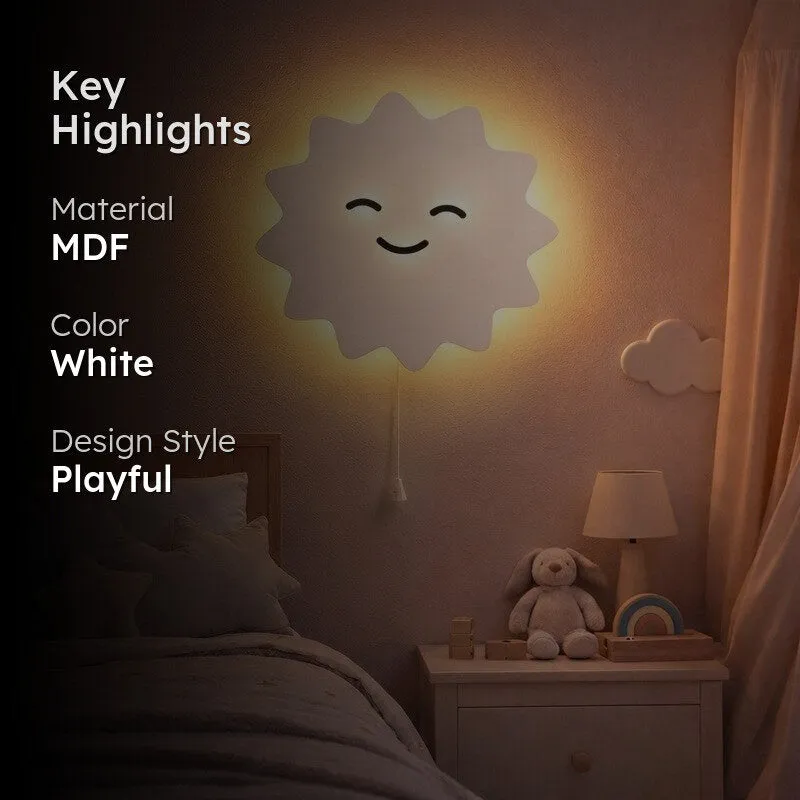 Sunelle Battery Operated MDF Wall Lamp - White media 2