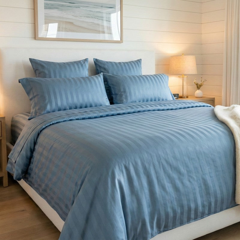 Sassy Blue Cotton Bedsheet - 210 TC media 4