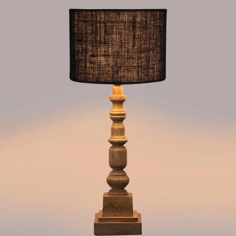 Sienna I Arbor Wooden Table Lamp - Black,Brown media 4