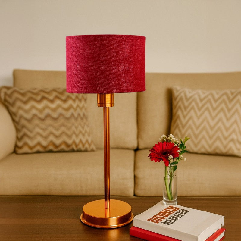 Kavira Enzo Metal Table Lamp - Maroon media 4