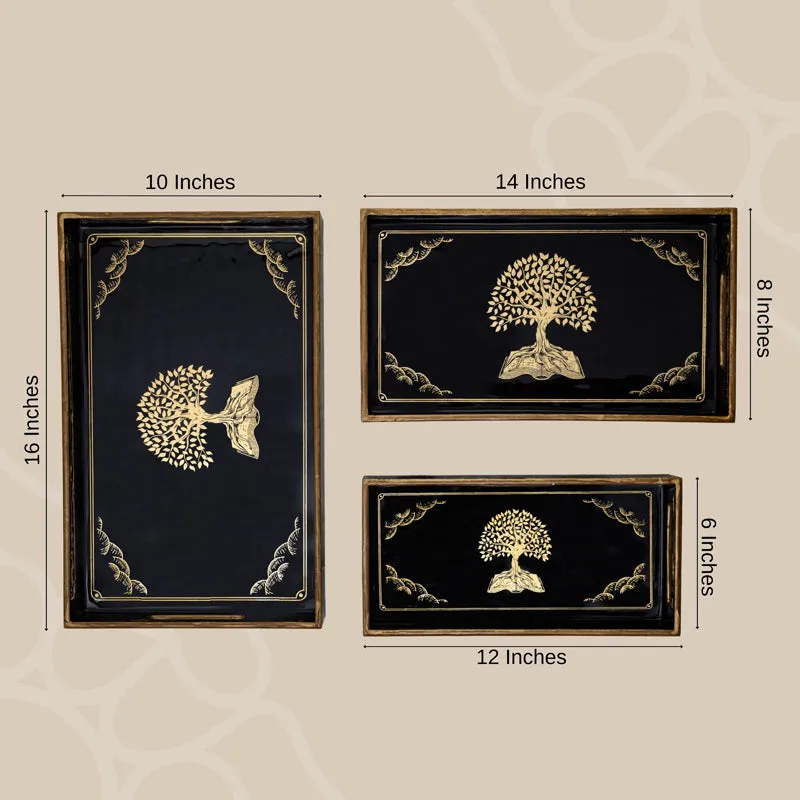 Vriksha Serving Tray - Set Of Three media 7