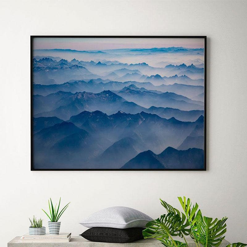 Mount Baker Snoqualmie National Forest Canvas Wall Painting - Black Frame