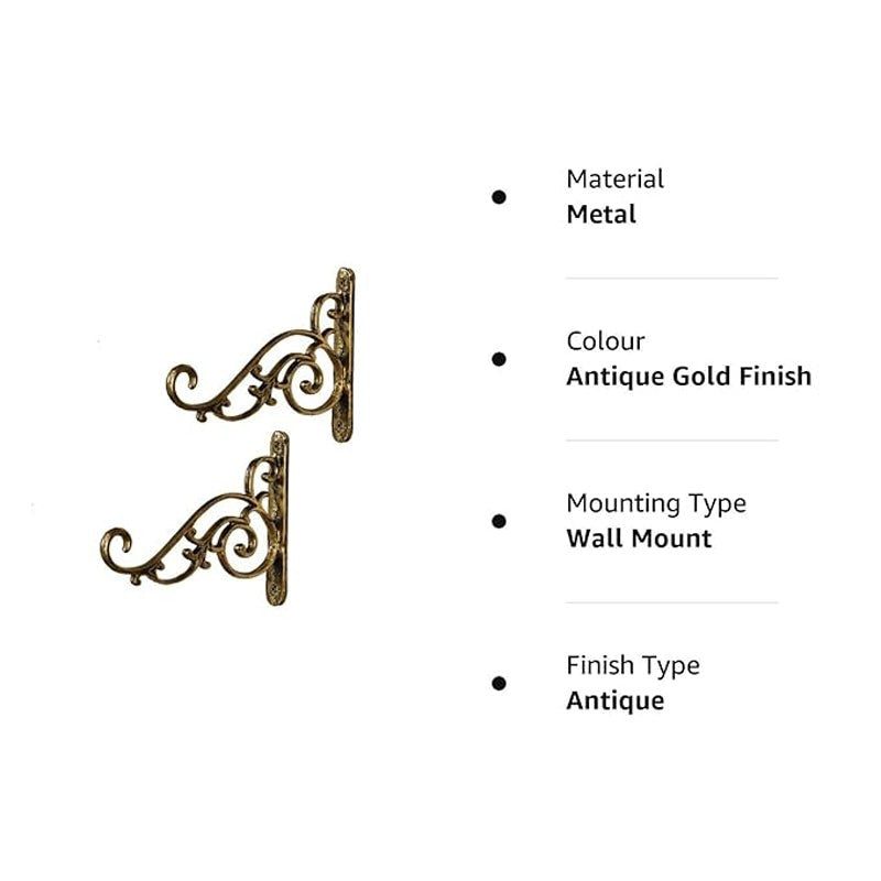 Amiya Wall Bracket (Antique Gold) - Set Of Two media 4