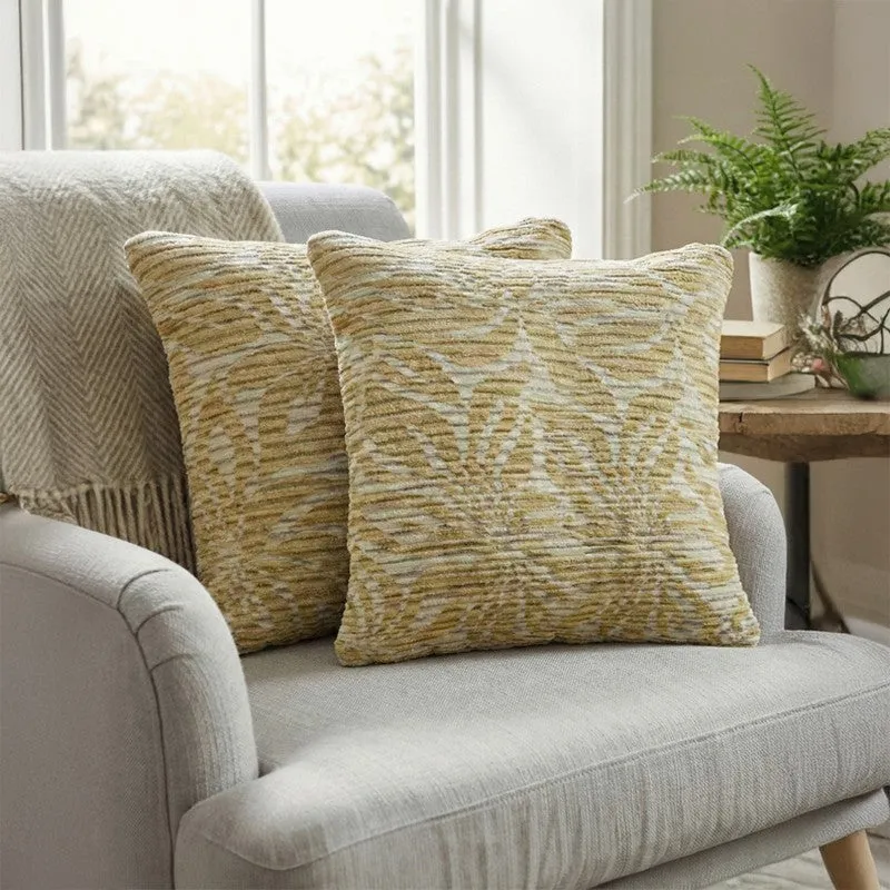 PetalReverie Cushion Cover (Gold) - Set Of Two media 1