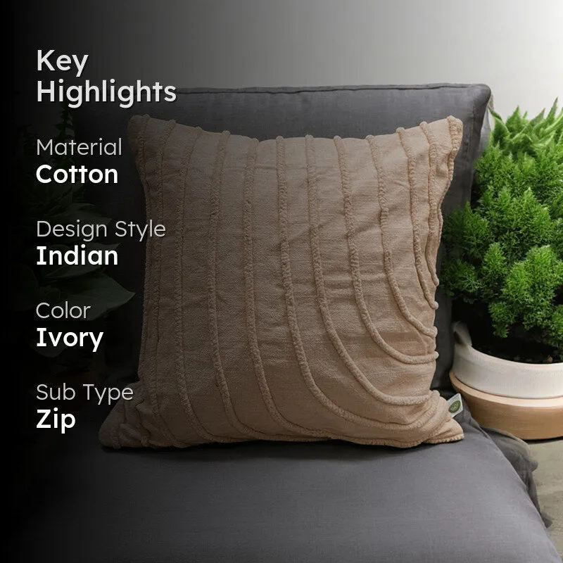 Peaks & Valleys Tufted Cushion Cover - Ivory media 2