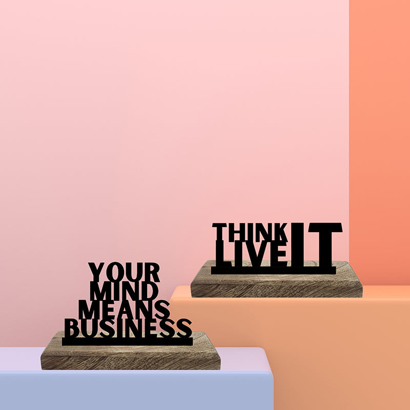Think & Live Showpiece - Set Of Two