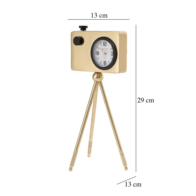 Filmo Cam Table Clock - Gold media 6