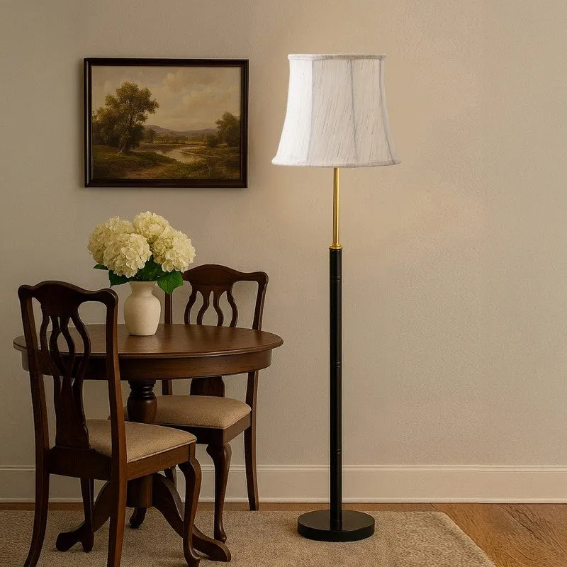 Modern Arc Wooden Floor Lamp - White media 4