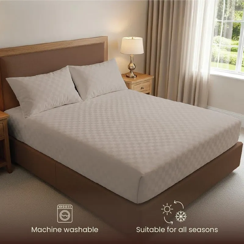 Urban Space Pastel Bliss Cotton Bedsheet (Brown) - 300 TC media 6