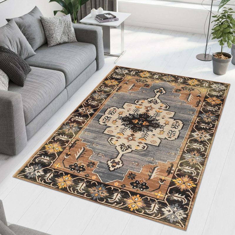Fariha Velvet Rectangle Anti-Skid Carpet media 4