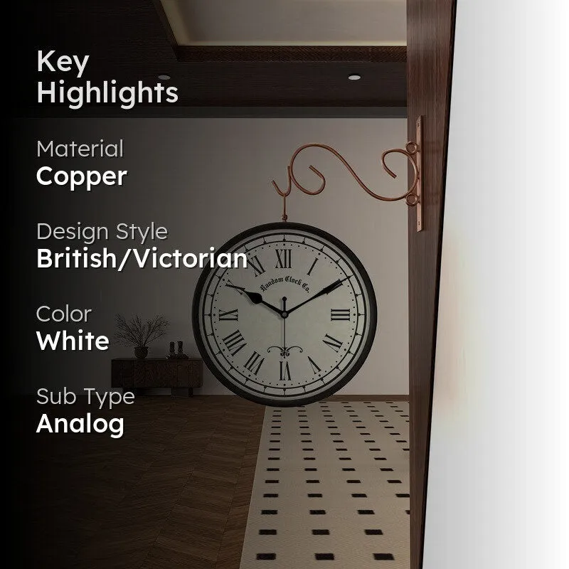 Railmont Double Sided Wall Clock media 2