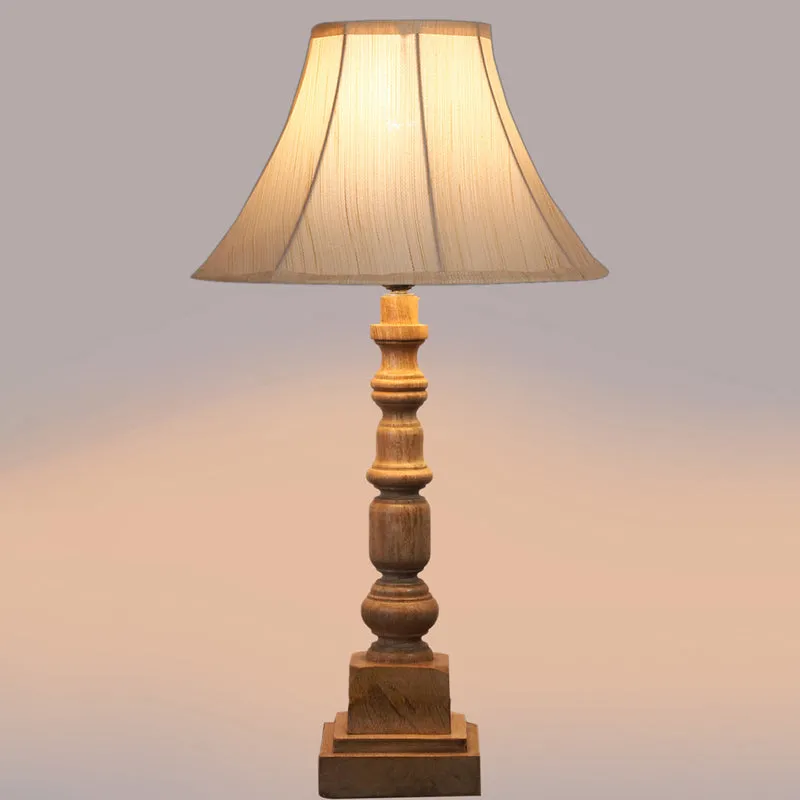 Twistra II Arbor Wooden Table Lamp - White,Brown media 4