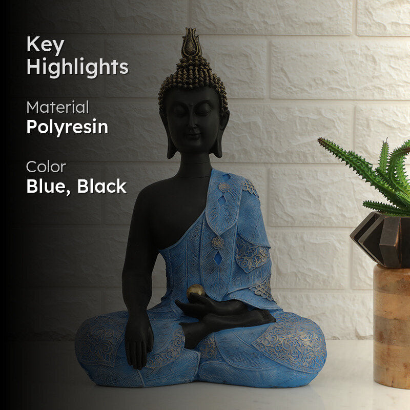 Thinking Buddha Idol - Blue media 2