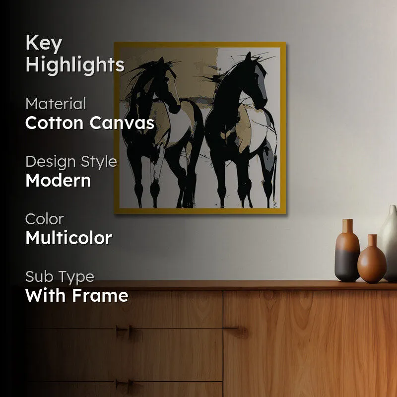 Equine Arts Wall Art with Gold Frame media 2