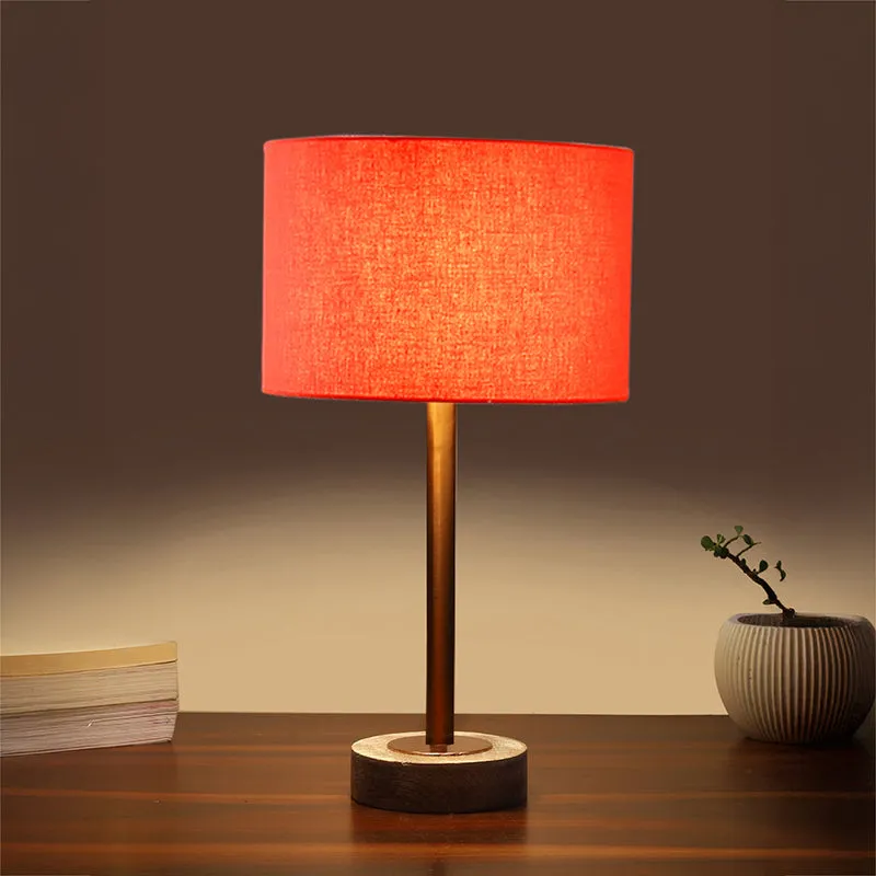 Cotin I Rodin Wooden Table Lamp - Orange,Copper,White media 1