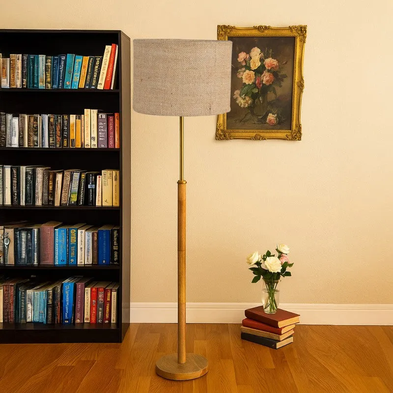 Zenith Glow Wooden Floor Lamp - Brown media 3