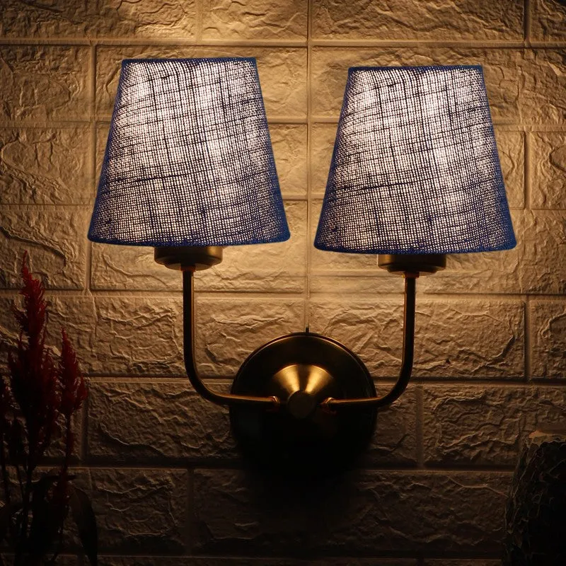 Lumoire Duo Cone Metal Wall Lamp - Blue media 4