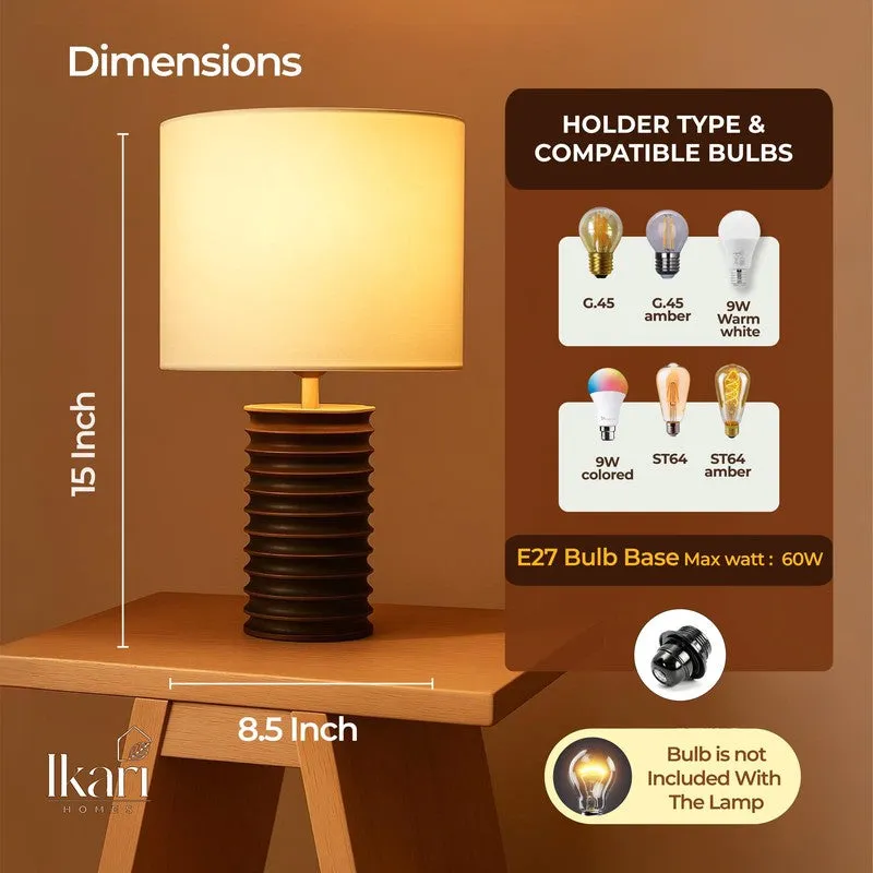 Boho Disc Mango Wood Table Lamp media 10