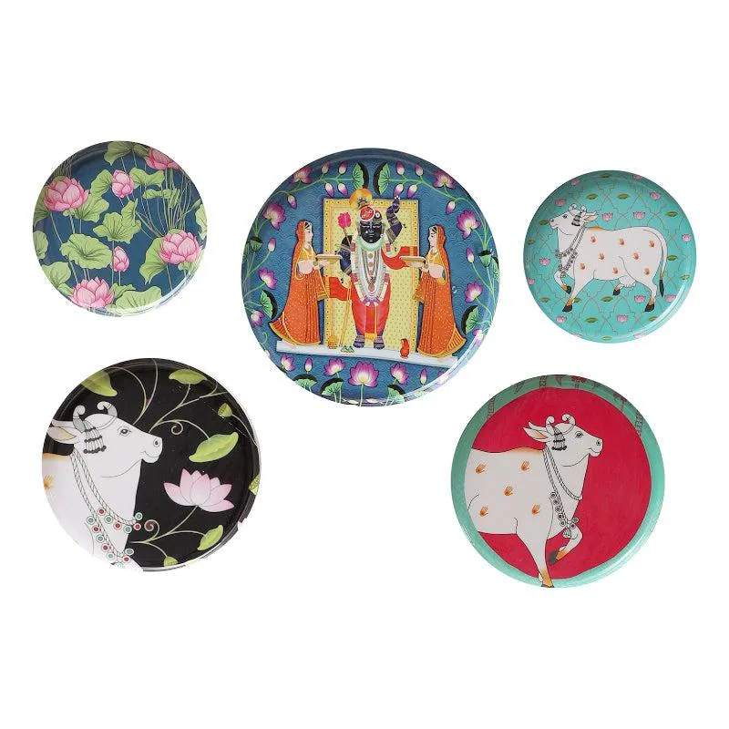 Nandi Divine Iron Wall Plate - Set Of Five media 4