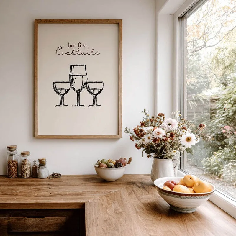Wine Wall Mono Archival Canvas Wall Art - Brown media 8