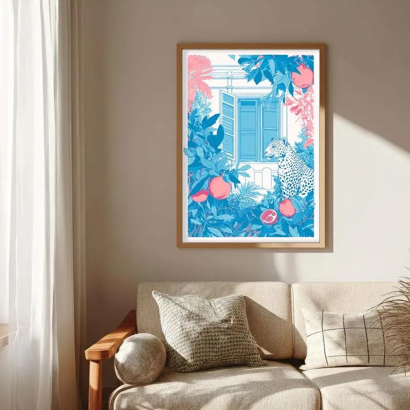 Safari Mood Canvas Wall Painting - Brown Frame media 6