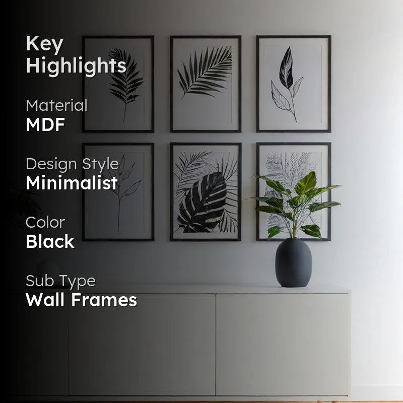 Mechan Botanical MDF Photo Frame - Set Of Six media 2