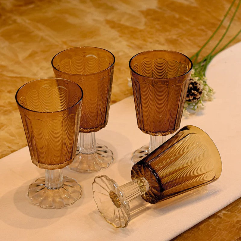 Toast Bloom Wine Glasses (350mL Each) - Set of Four