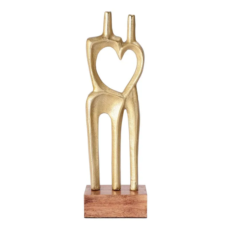 Obsidian Love Aluminum Showpiece - Gold media 3