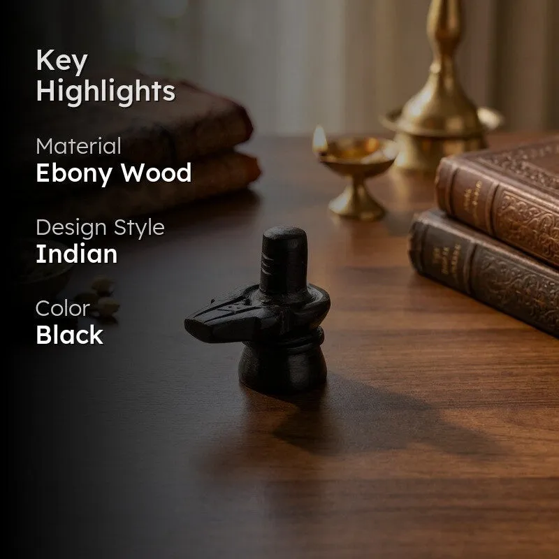Shivling Divine Ebony Wood Idol media 2