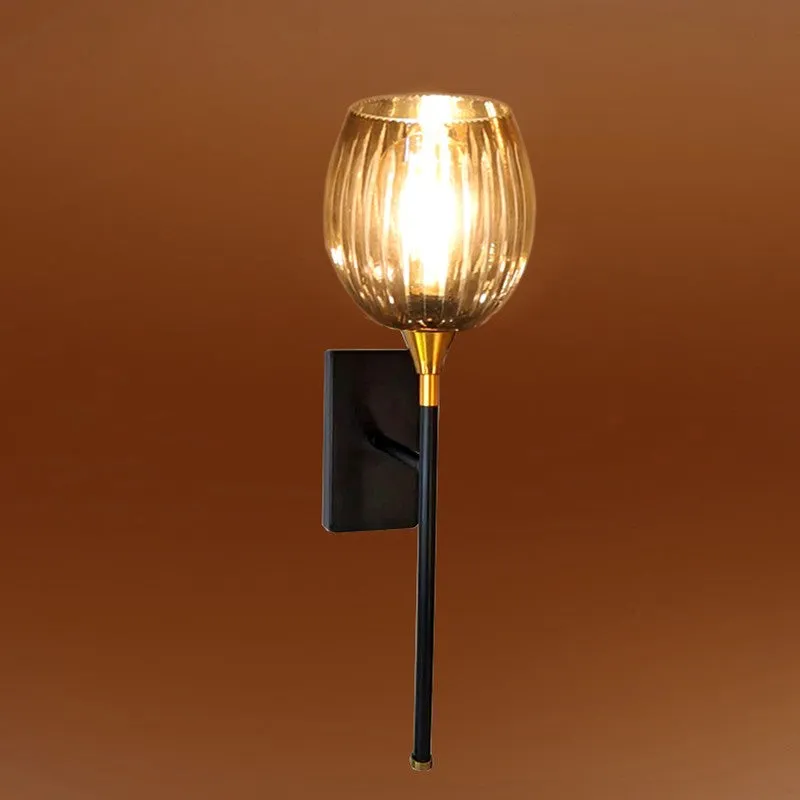 Auric Ribbed Glass Wall Lamp media 8