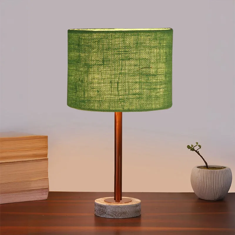 Sienna I Rodin Wooden Table Lamp - Green,Copper,White media 2