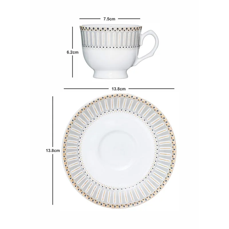 Sonaki Yomi Ethnic Cup & Saucer Set (170 ML) - Twelve Piece Set media 5