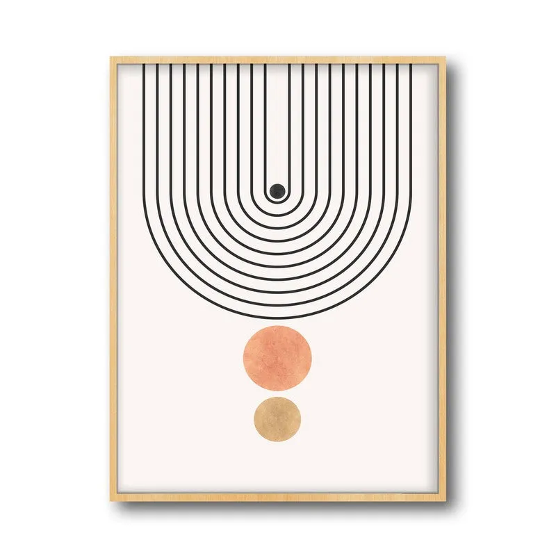 Warm Tones Canvas Wall Painting With Brown Frame media 3