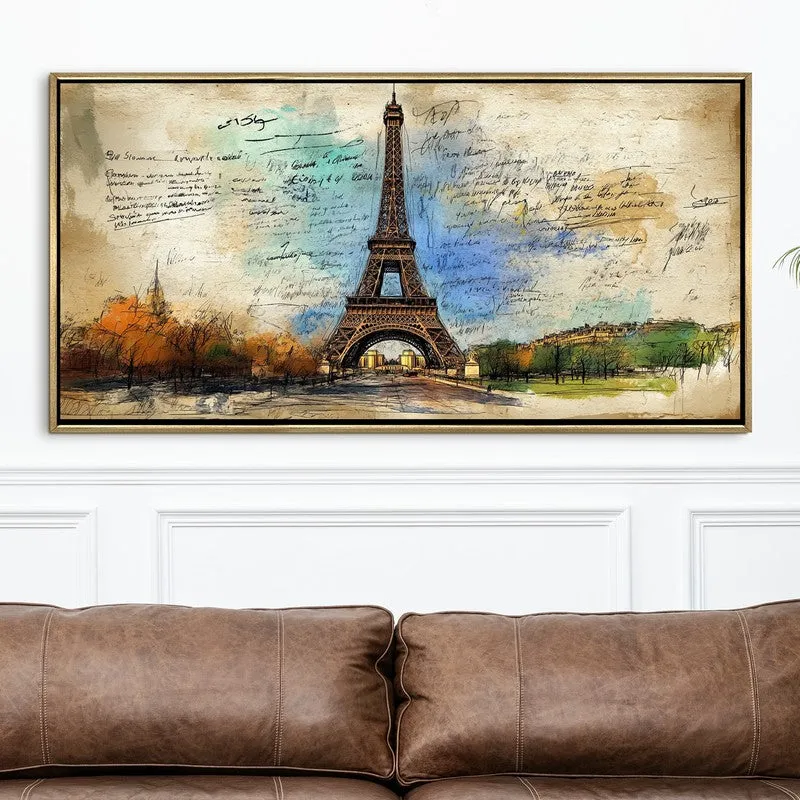 Eiffel Canvas Wall Painting With Frame media 4