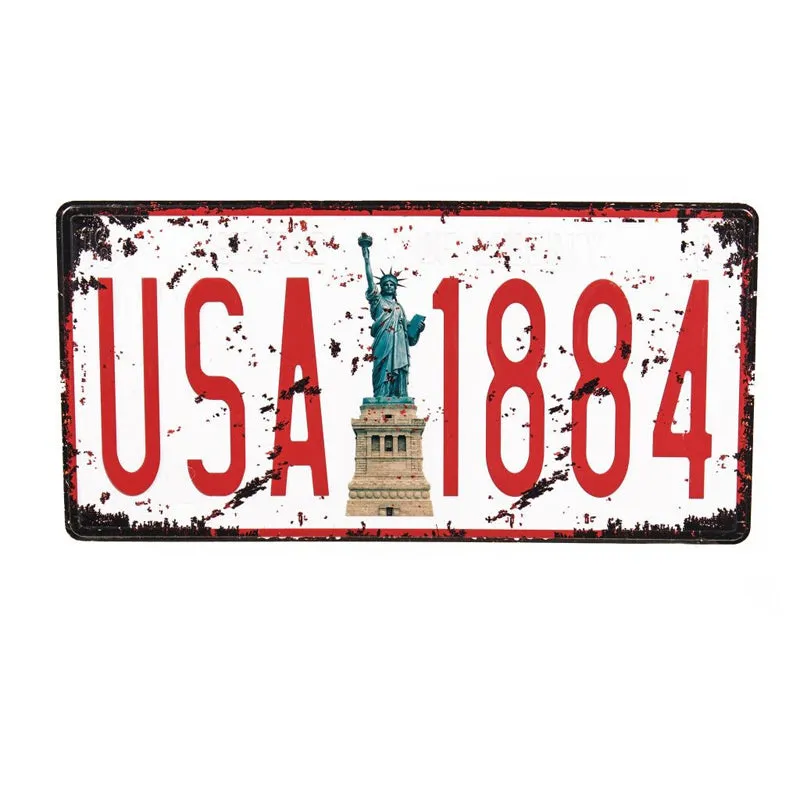 Usa 1884 Number Plate Metal Wall Accent media 3