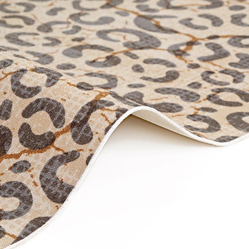 Beryl Abstract Polyester Anti-Skid Carpet - Beige & Brown media 7