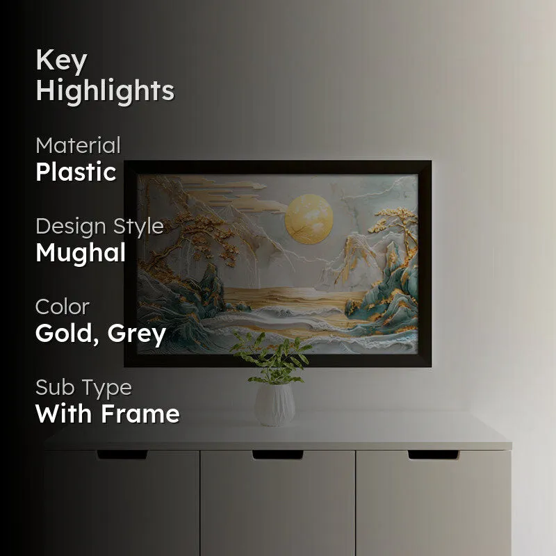 Lunar Waves Abstract Wall Painting media 2