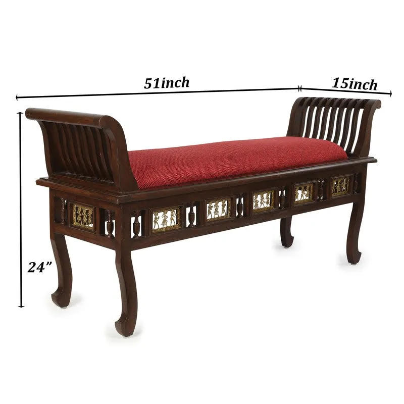 Myla II Teak Wood Ottoman media 6