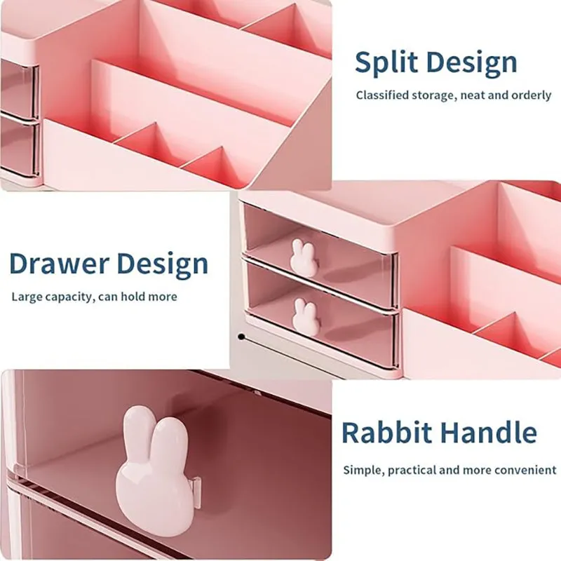 Organin Makeup Organizer - Pink media 4