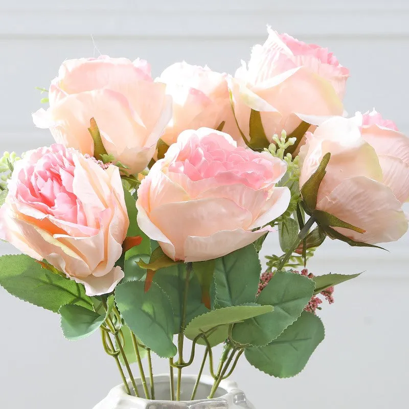 Autumn Rose Artificial Flowers - Light Pink media 5