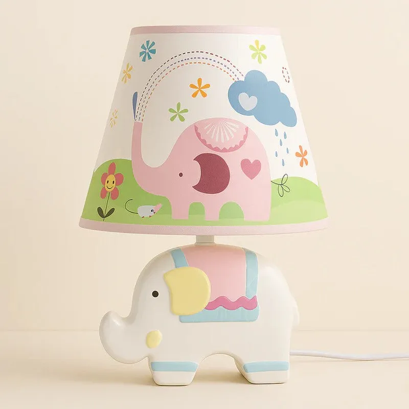 Jumbo Lite Elephant Ceramic Table Lamp - Multicolor media 5