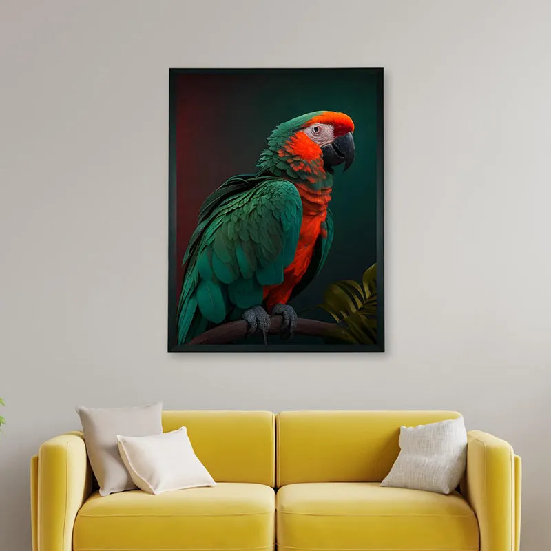 Parrot Of Night Wall Art With Resin Frame media 5